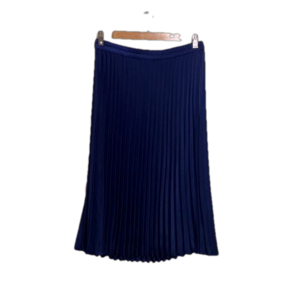 XIRENA Farah Pleated NAVY BLUE MIDI SKIRT . Size M . Very good condition